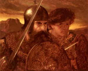 Warriors by Joseph Noel Paton Oil Painting