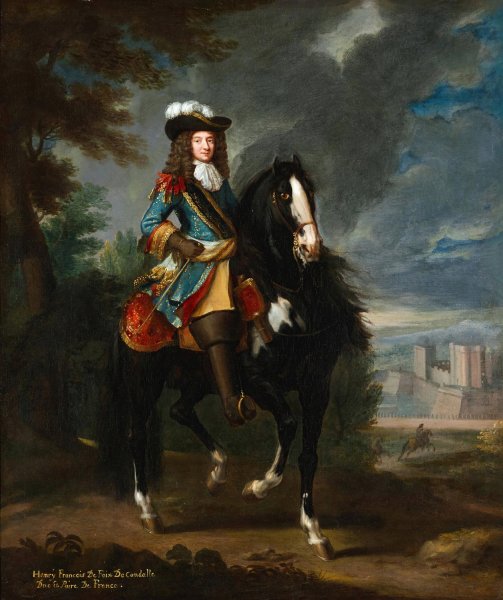 An Equestrian Portrait Of Henri Francois De Foix De Candalle by Joseph Parrocel - Hand-Painted Oil Painting Reproduction
