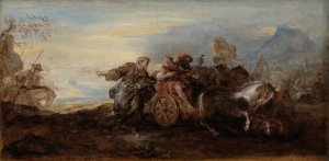 Scenes from Ancient History by Joseph Parrocel Oil Painting