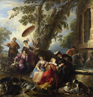The Return From The Hunt by Joseph Parrocel Oil Painting