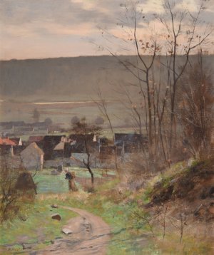 Matinee de fin d'hiver by Joseph-Paul Mesle Oil Painting
