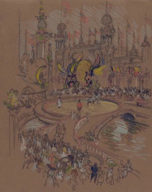 Coney Island by Joseph Pennell Oil Painting