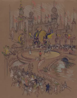 Coney Island by Joseph Pennell Oil Painting