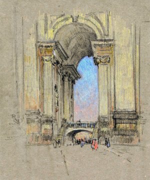 Entrance to Vatican by Joseph Pennell Oil Painting