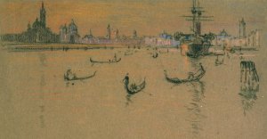 Lagoon, Venice by Joseph Pennell Oil Painting