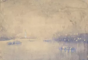 Lighting Up by Joseph Pennell Oil Painting
