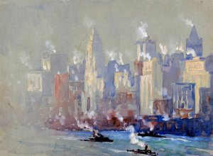 Mist and steam by Joseph Pennell Oil Painting