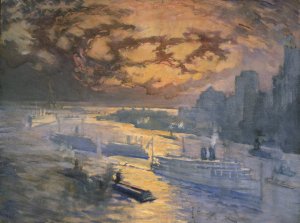 Reflective River by Joseph Pennell Oil Painting