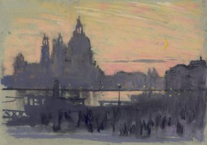 The Gold Moon by Joseph Pennell Oil Painting