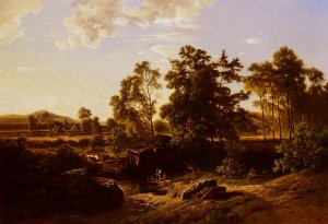 A River Landscape With A Mill