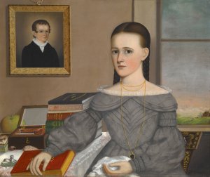 Portrait of Marie Jane Andrew by Joseph R. Mason Oil Painting