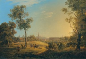 Ansicht von Kaiserebersdorf by Joseph Rebell Oil Painting