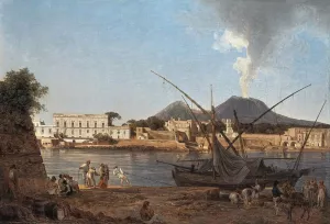 The Mole at Portici Oil painting by Joseph Rebell