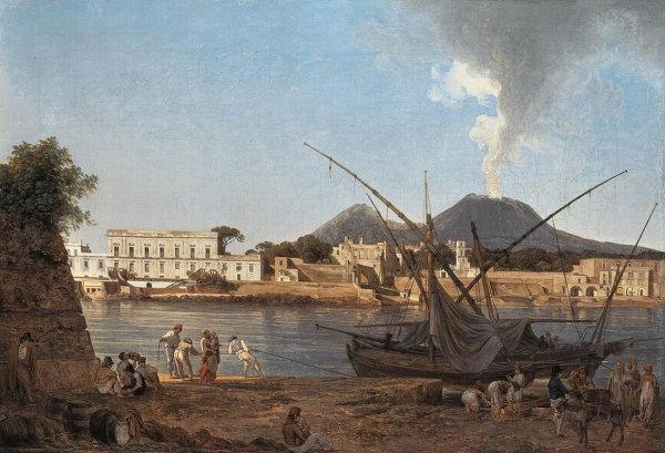 Main Product Photo of The Mole at Portici Painting by Joseph Rebell