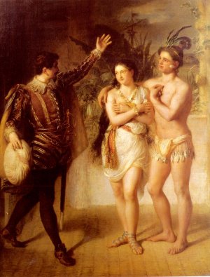 Paul and Virginie by Joseph Reiter Oil Painting