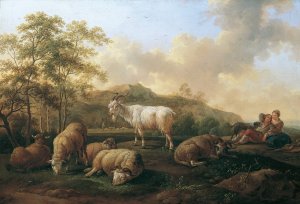 Landschaft mit weidendem Vieh by Joseph Roos The Elder Oil Painting