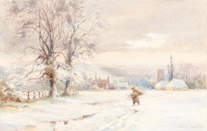 Winter by Joseph Rubens Powell Oil Painting