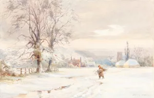 Winter by Joseph Rubens Powell Oil Painting