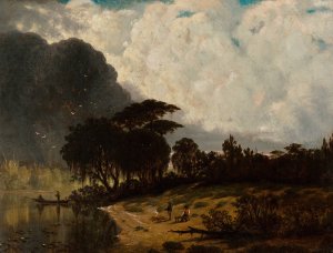 Lake Pontchartrain, Louisiana by Joseph Rusling Meeker Oil Painting