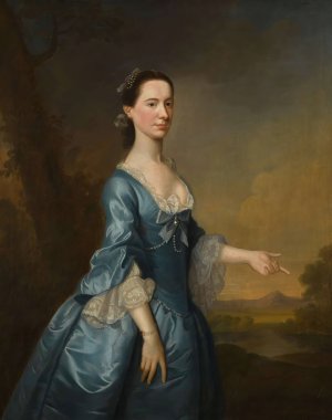 Portrait of Mrs Hannah Maria Edmunds, Nee Offley by Joseph Samuel Webster Oil Painting