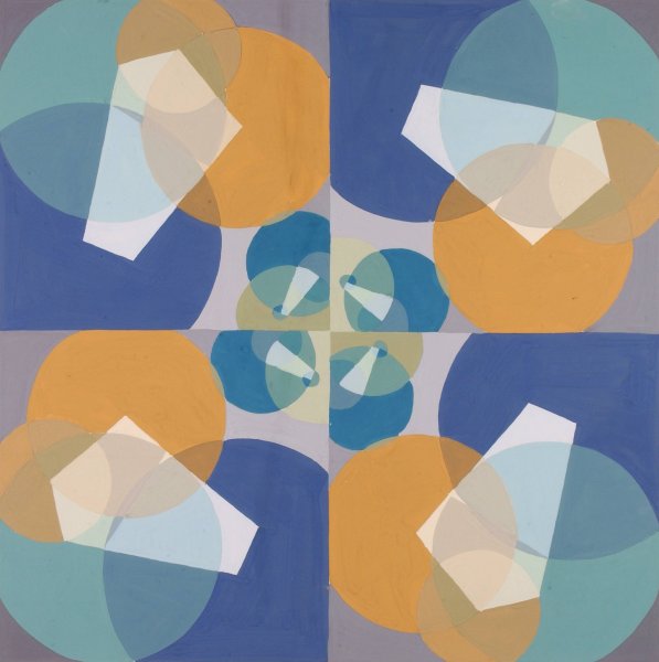 Green Squares  by Joseph Schillinger - Hand-Painted Oil Painting Reproduction