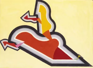 Study in Rhythm, Red and Gold Oil painting by Joseph Schillinger