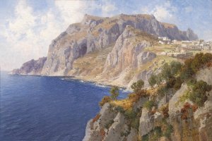 Blick auf Capri by Joseph Schoyerer Oil Painting