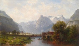 Vierwaldstatter See by Joseph Schoyerer Oil Painting