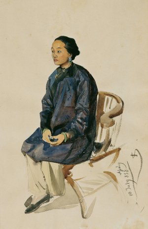 Chinesin by Joseph Selleny Oil Painting