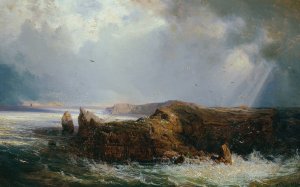 Die Insel St. Paul im Indischen Ozean by Joseph Selleny Oil Painting