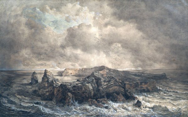 Die Insel St. Paul im Indischen Ozean by Joseph Selleny - Hand-Painted Oil Painting Reproduction