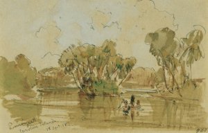 Landschaft auf der Insel Puinipet by Joseph Selleny Oil Painting
