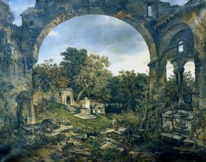 VerOdeter Friedhof by Joseph Selleny Oil Painting