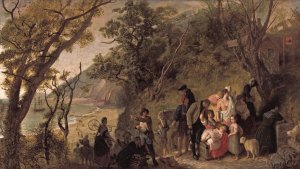 The deserted village by Joseph Severn Oil Painting