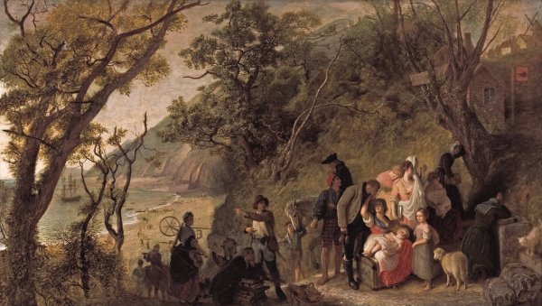 The deserted village  by Joseph Severn - Hand-Painted Oil Painting Reproduction