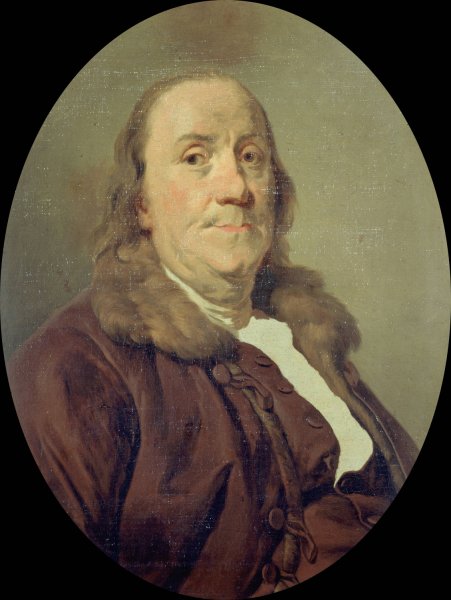 Benjamin Franklin  by Joseph Siffred Duplessis - Hand-Painted Oil Painting Reproduction