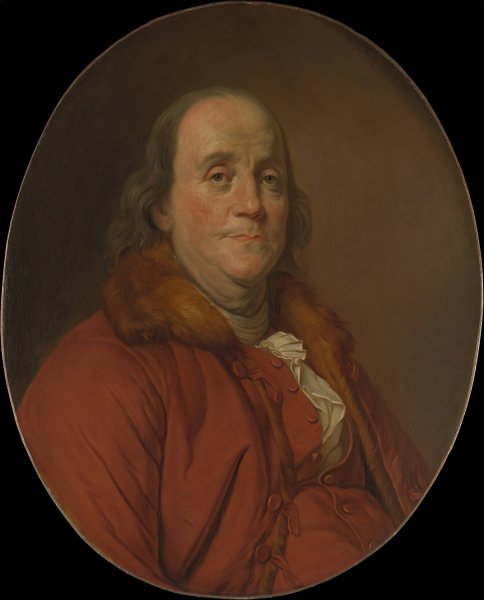 Benjamin Franklin  by Joseph Siffred Duplessis - Hand-Painted Oil Painting Reproduction