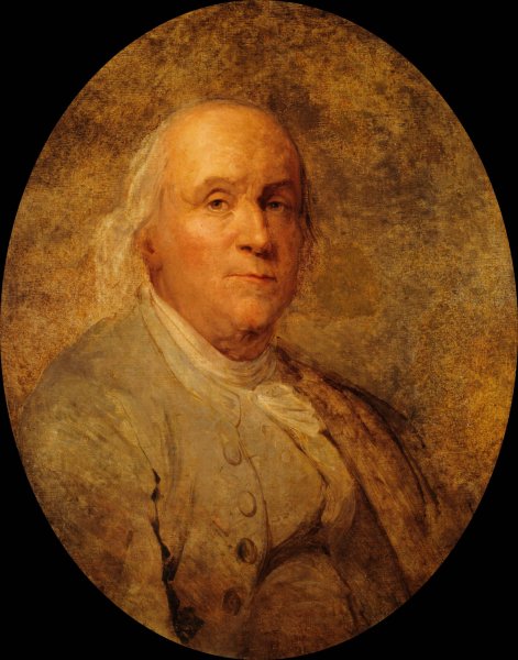 Benjamin Franklin  by Joseph Siffred Duplessis - Hand-Painted Oil Painting Reproduction