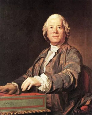 Cristoph Wilibald von Gluck at the Spinet Oil painting by Joseph-Siffred Duplessis