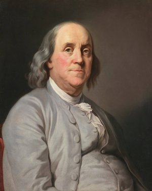 Portrait of Benjamin Franklin Oil painting by Joseph Siffred Duplessis