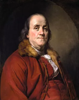 Portrait of Benjamin Franklin by Joseph-Siffred Duplessis - Oil Painting Reproduction