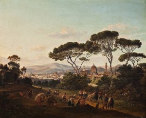 View Of Florence by Joseph Steingrubel Oil Painting