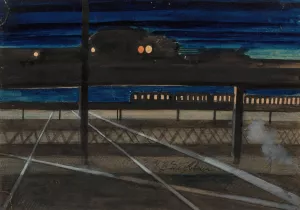 Elevated Railroad by Joseph Stella Oil Painting