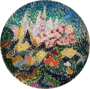 Pointillist Abstraction by Joseph Stella Oil Painting