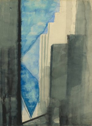 Skyscrapers by Joseph Stella Oil Painting