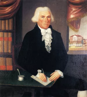 Jeremiah Halsey by Joseph Steward - Oil Painting Reproduction