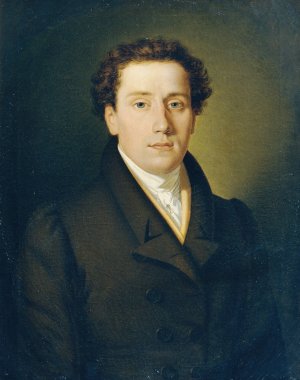 Brustbild eines jungen Mannes by Joseph Weidner Oil Painting