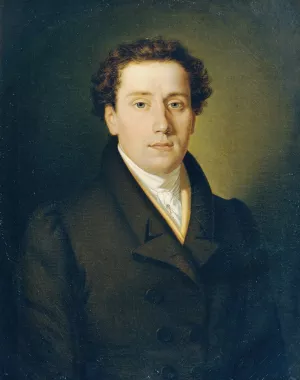 Brustbild eines jungen Mannes by Joseph Weidner Oil Painting