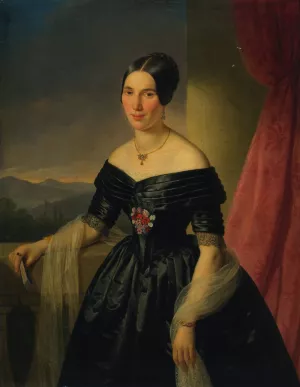 Damenbildnis by Joseph Weidner Oil Painting