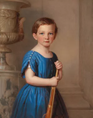 Portrait of a Young Male Member of the Clemens Bachofen von Echt Family by Joseph Weidner Oil Painting